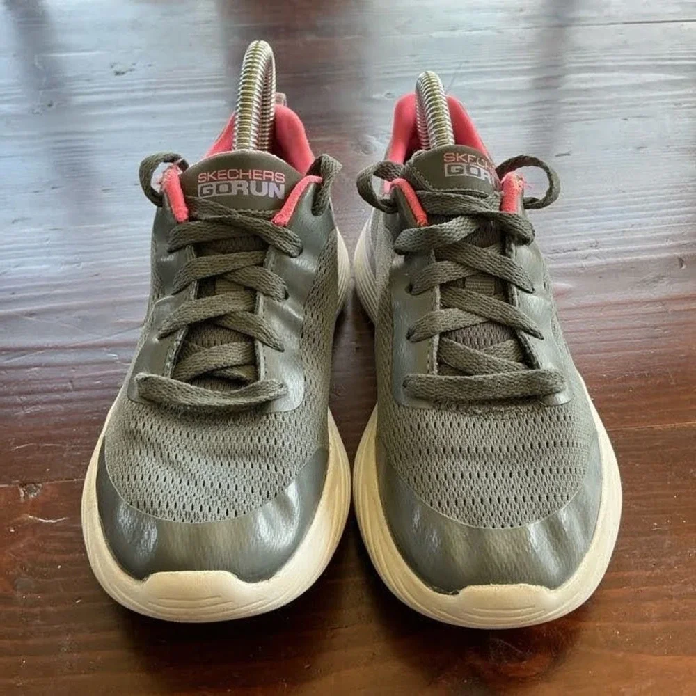 Skechers GOrun Sneakers Kids 1.5 Grey Pink 302428L‎ Athletic Running Shoes